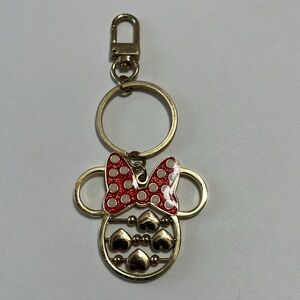 Disney Parks Minnie Mouse Keychain Spinning Hearts